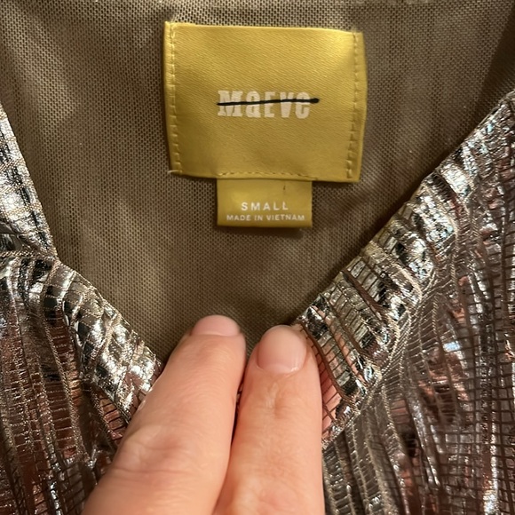 Maeve Anthropologie Shine On Metallic Tank Top S - Picture 4 of 5